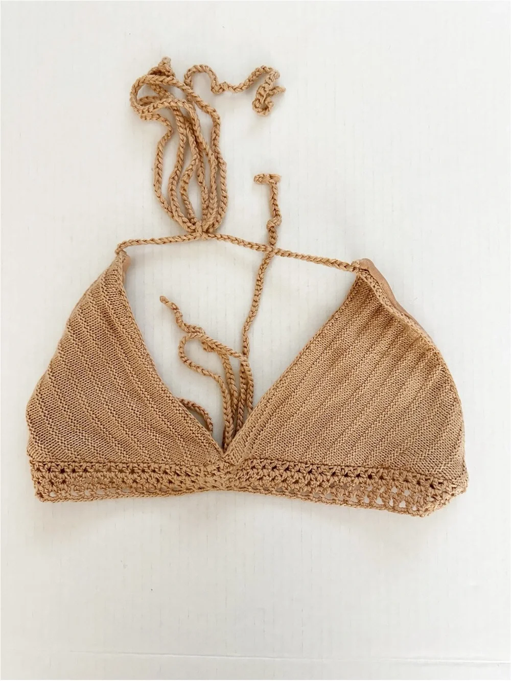 TULAROSA Drippin Crochet Shell Embellished Swim Bikini Bottom NWT Small Top